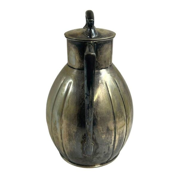 Vintage Teapot Silver Plated MCM Coffee Pitcher L. B. Smith Company Silverplate - Picture 2 of 8